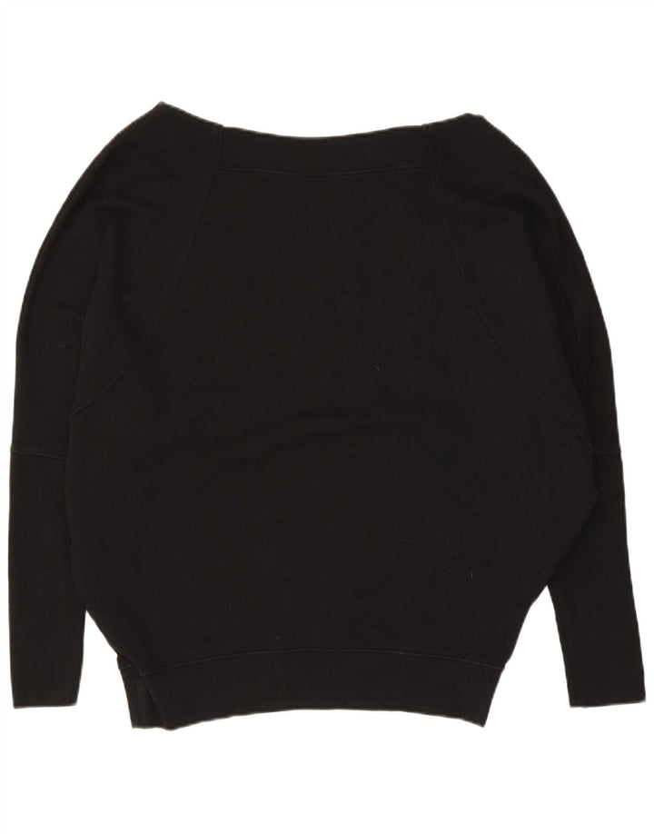Maglione felpa oversize da donna ALL SAINTS UK 14 cotone nero medio