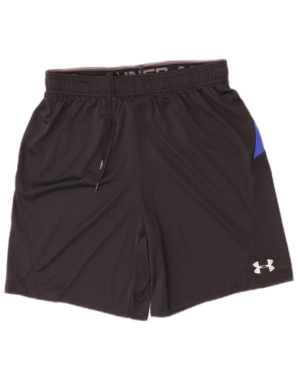 Under Armour Mens Heat Gear Sport Shorts Medium Black Colourblock Polyester