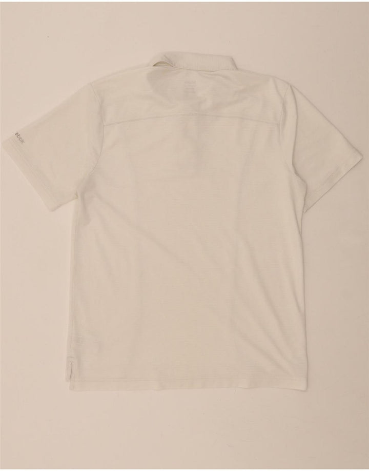 REEBOK Mens Polo Shirt Medium White Polyester Vintage Reebok and Second-Hand Reebok from Messina Hembry 