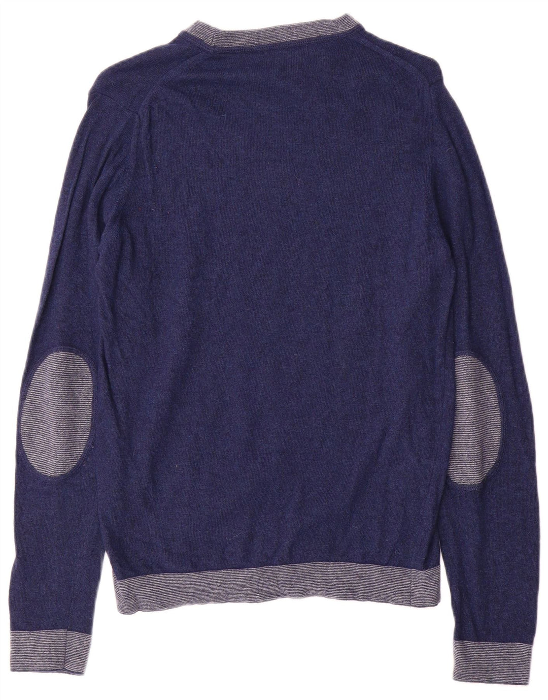 Refrigiwear Maglione da uomo con scollo a barca, maglione medio in lana color block blu navy