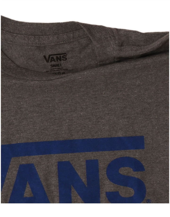 T-shirt grafica da uomo Vans Top Small in cotone grigio