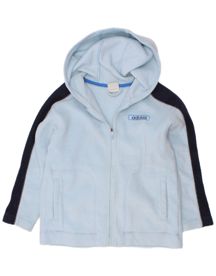 Giacca in pile grafica Adidas da ragazzo 7-8 anni in poliestere color block blu