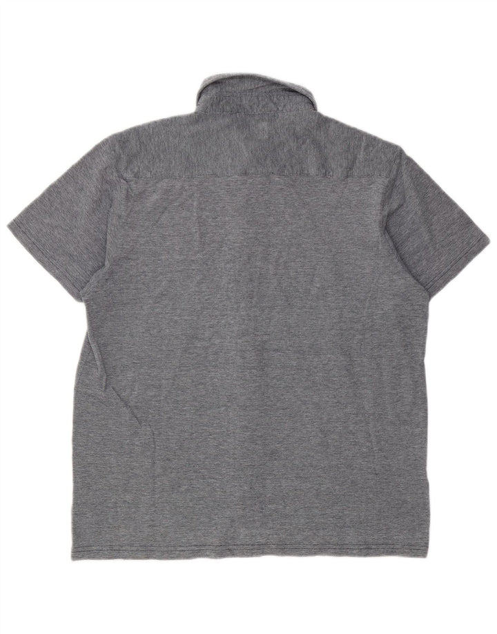 Camicia a maniche corte da uomo Coveri XL in cotone grigio