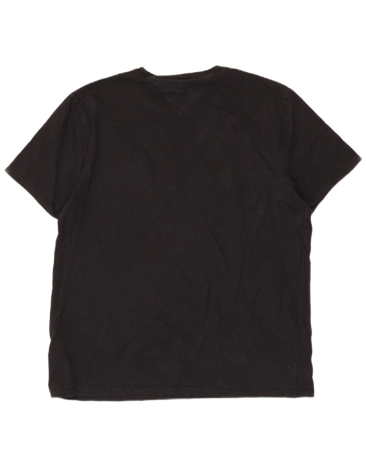 T-shirt da uomo Tommy Hilfiger Top grande in cotone nero