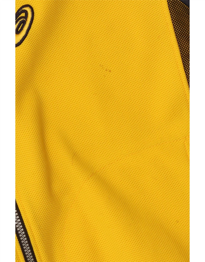 Giacca sportiva da uomo con grafica Asics, giacca grande, colore giallo