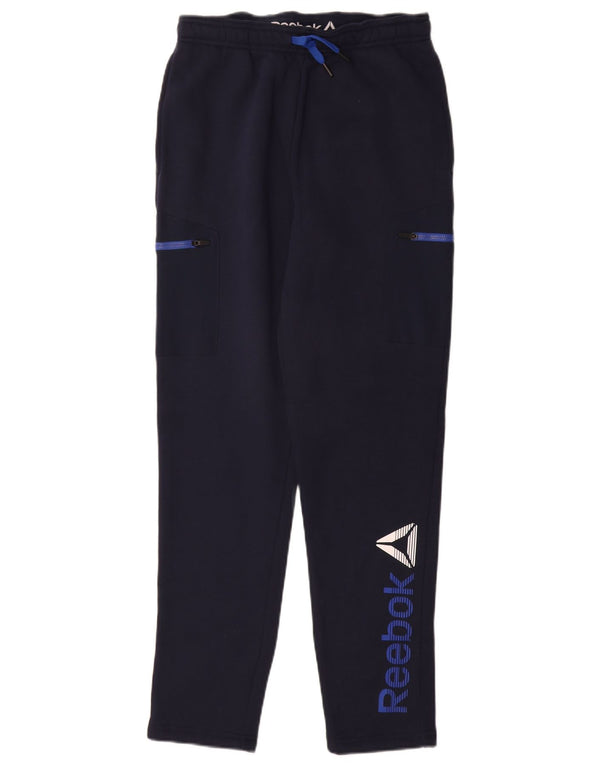 Pantaloni da tuta con grafica REEBOK per ragazzi 15-16 anni 2XL cotone blu navy