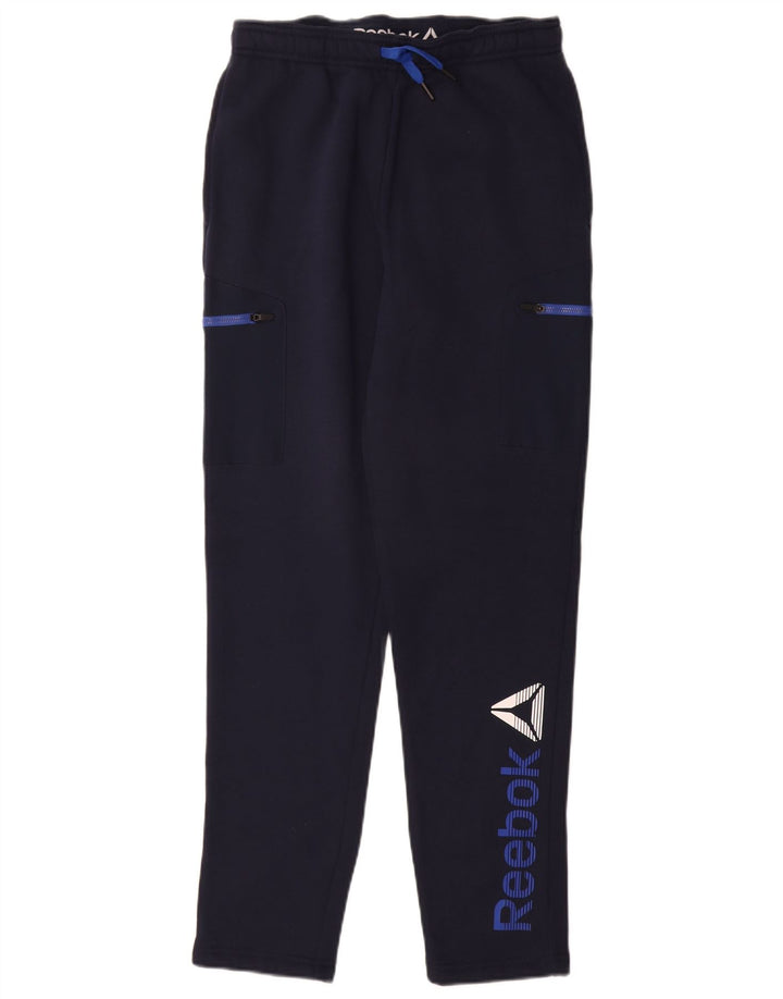 Pantaloni da tuta con grafica REEBOK per ragazzi 15-16 anni 2XL cotone blu navy