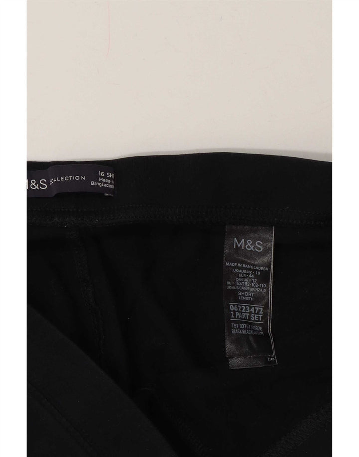 Leggings da donna Marks & Spencer UK 16 grande cotone nero