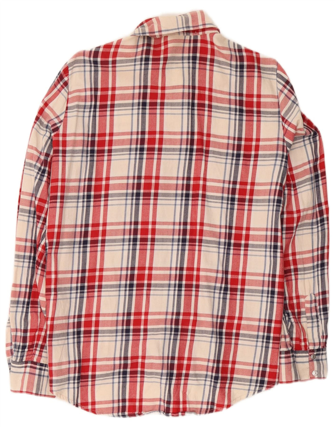 Camicia in flanella da donna Zara UK 14 Cotone scozzese rosso medio