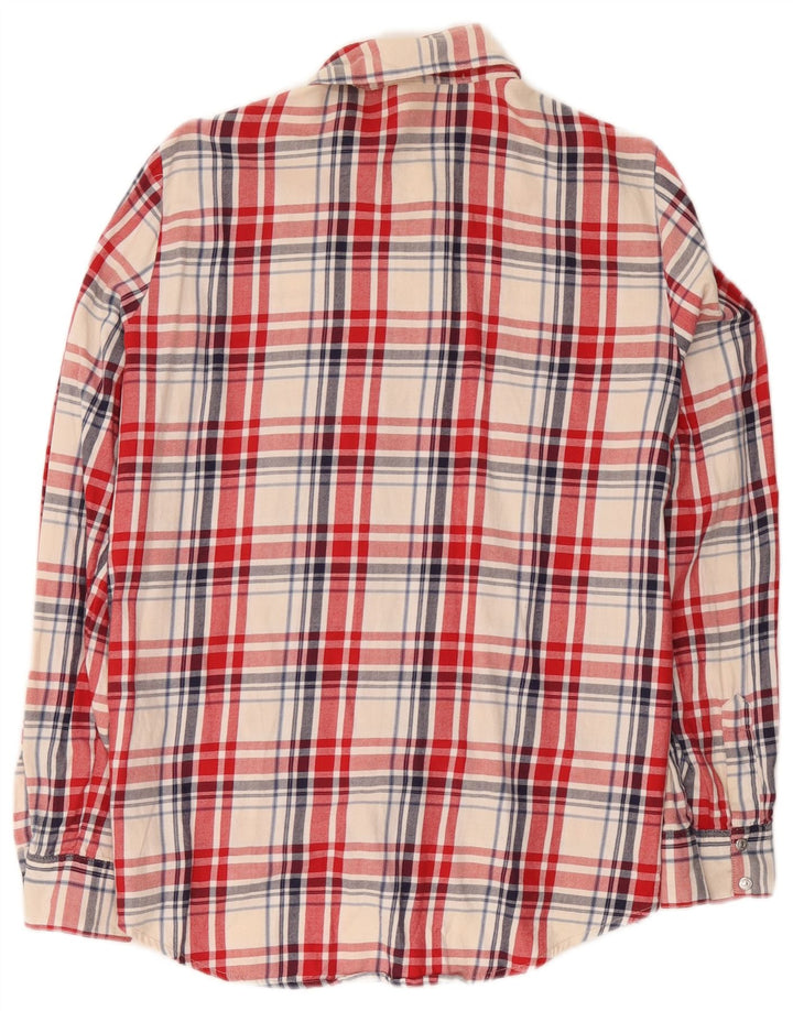 Camicia in flanella da donna Zara UK 14 Cotone scozzese rosso medio