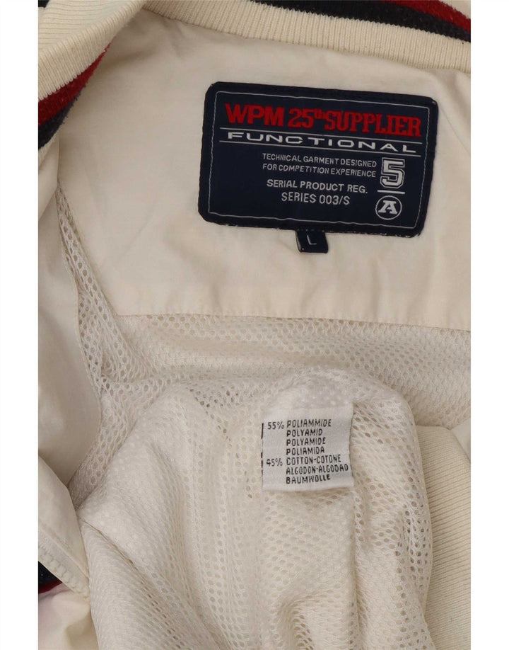 Bomber grafico da uomo WPM Wildcats UK 40 Large White Colourblock
