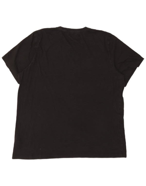 Adidas Mens Graphic T-Shirt Top 2XL Black Cotton