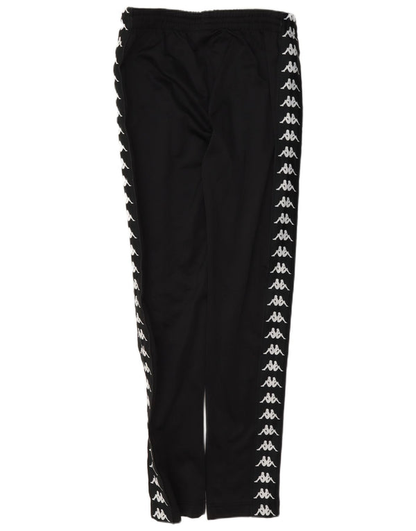 Pantaloni da tuta con grafica Kappa da uomo piccoli in poliestere nero