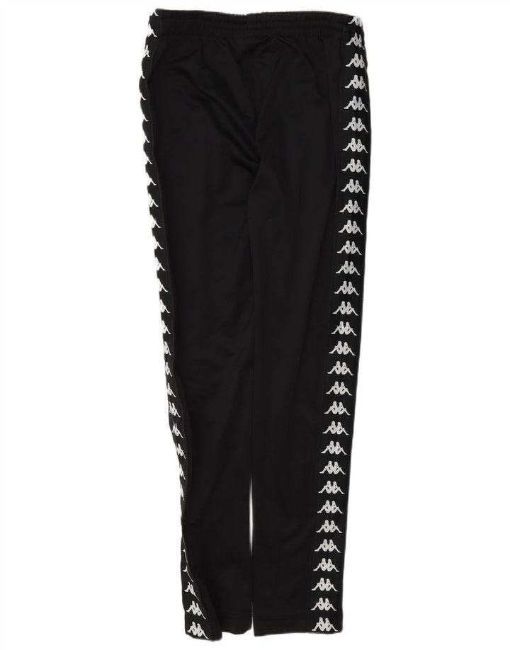Pantaloni da tuta con grafica Kappa da uomo piccoli in poliestere nero