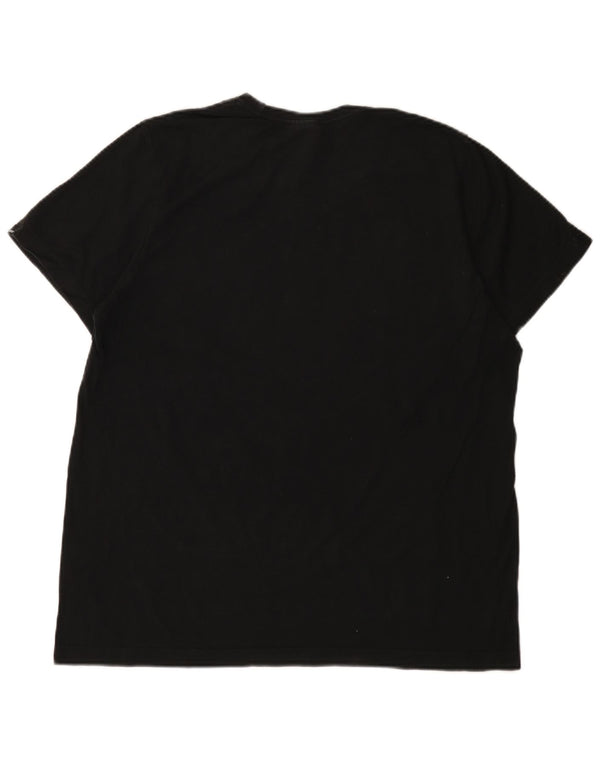 T-shirt grafica da uomo Adidas Top in cotone nero medio