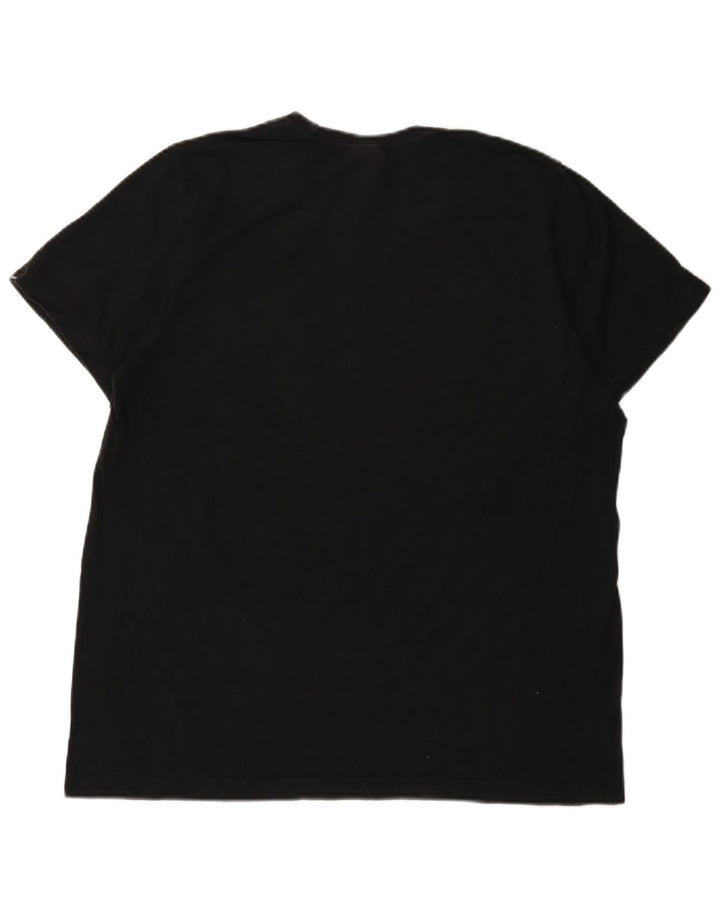 T-shirt grafica da uomo Adidas Top in cotone nero medio