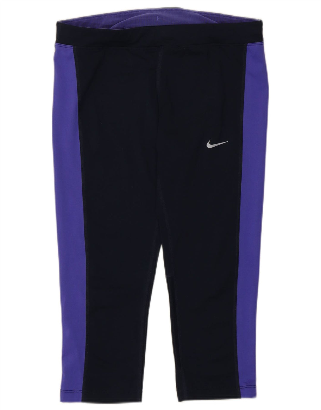 Leggings Nike Dri Fit Capri da donna UK 12 Medium Navy Blue Colourblock