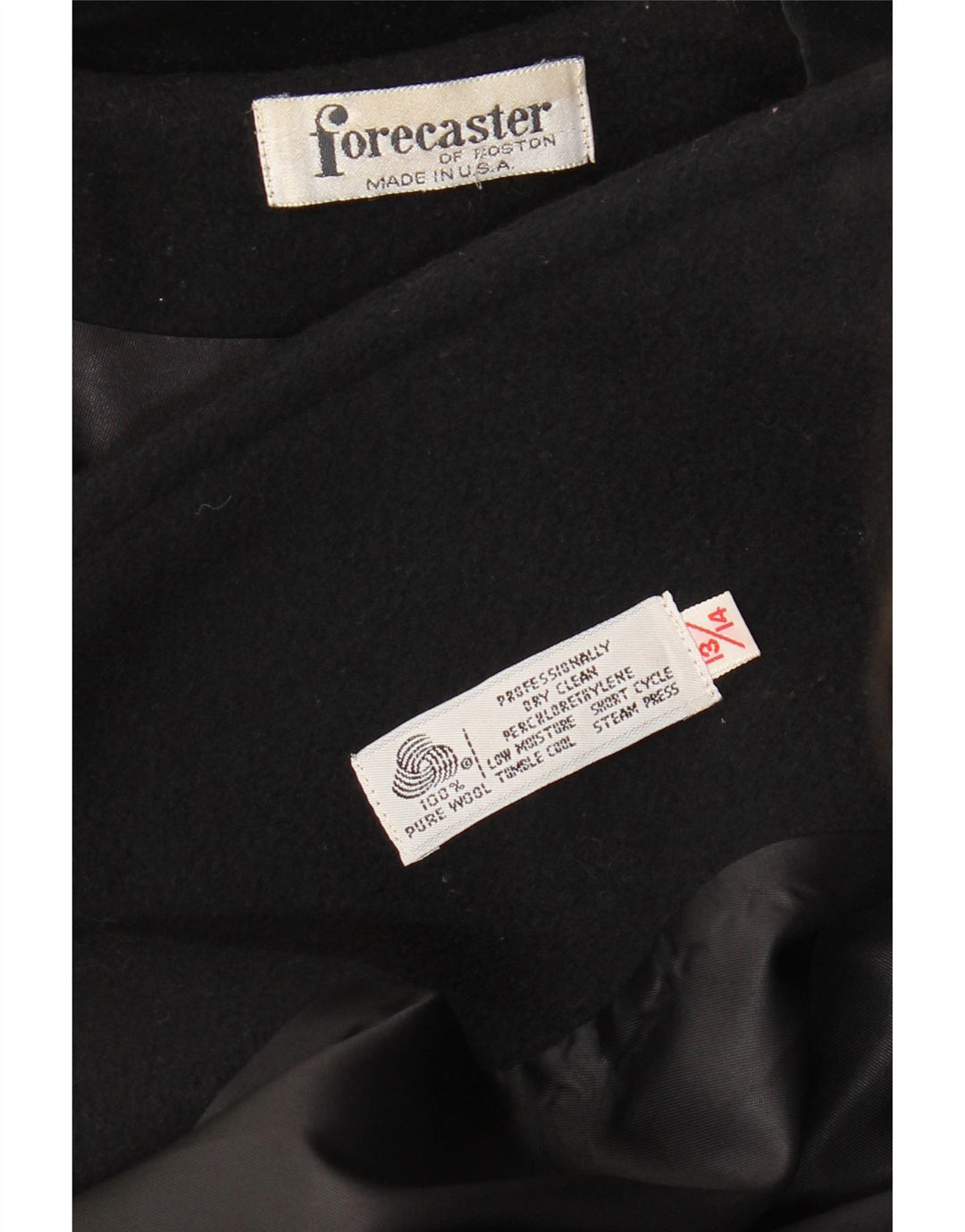 FORECASTER OF BOSTON Cappotto doppiopetto da donna taglia 13/14 medio nero