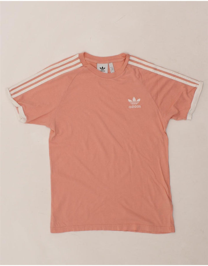 ADIDAS Mens T-Shirt Top Small Pink Cotton Vintage Adidas and Second-Hand Adidas from Messina Hembry 