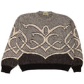 Maglione maglione girocollo oversize da donna Cido UK 16 Large Grey Fair Isle