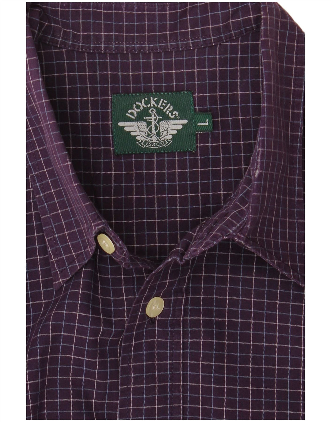 Camicia a quadri da uomo Dockers a quadri viola grandi