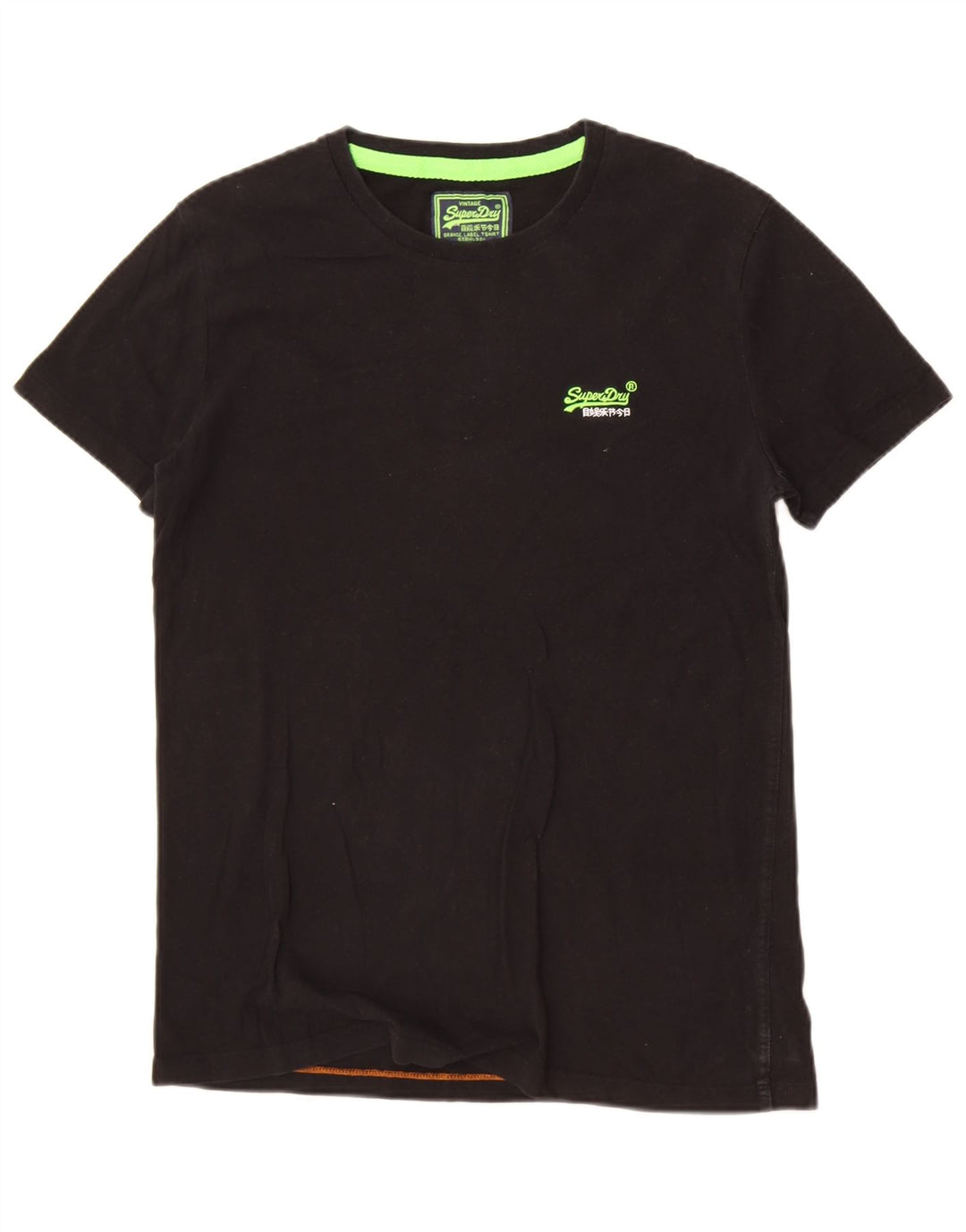 T-shirt da uomo Superdry Top grande in cotone nero