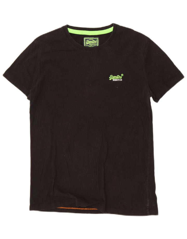 T-shirt da uomo Superdry Top grande in cotone nero