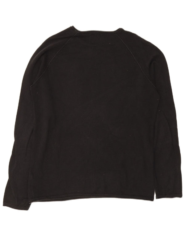 Maglione maglione girocollo da uomo Jack & Jones grande cotone nero