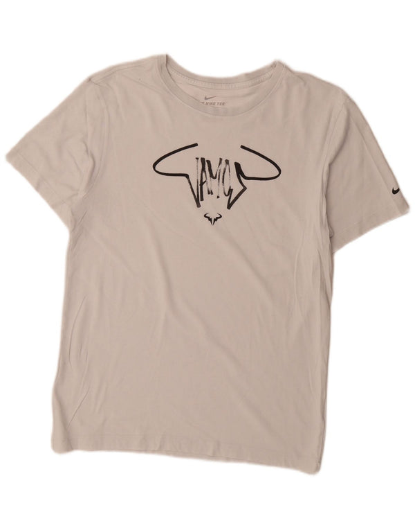 T-shirt grafica Nike Dri Fit da uomo, piccola, bianca