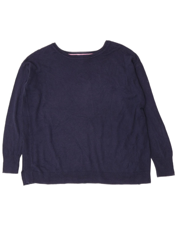 Joules Maglione da donna oversize con scollo a barca UK 12 Medio Blu navy