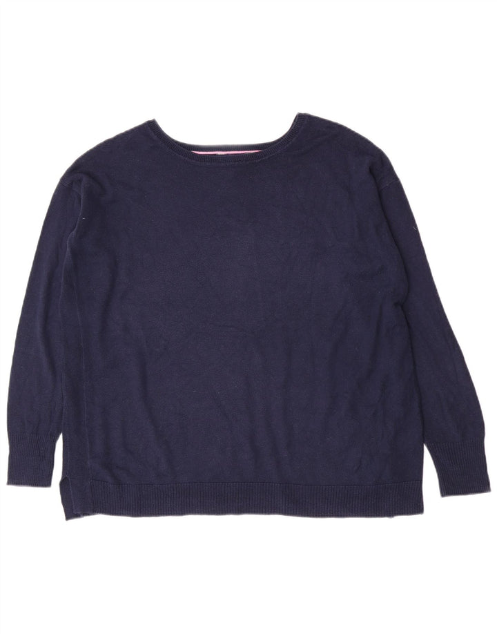 Joules Maglione da donna oversize con scollo a barca UK 12 Medio Blu navy
