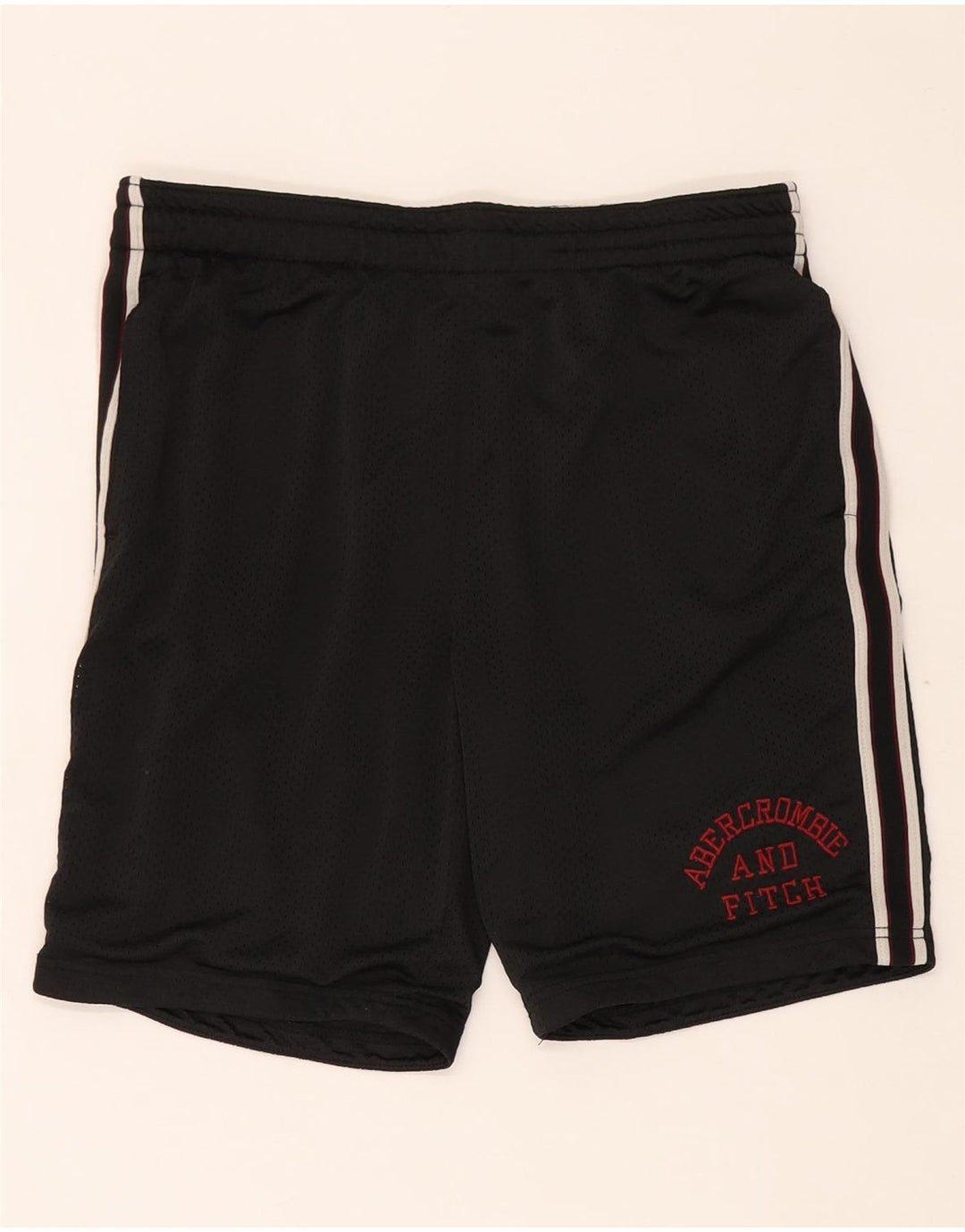 Pantaloncini sportivi grafici da uomo Abercrombie & Fitch poliestere nero medio