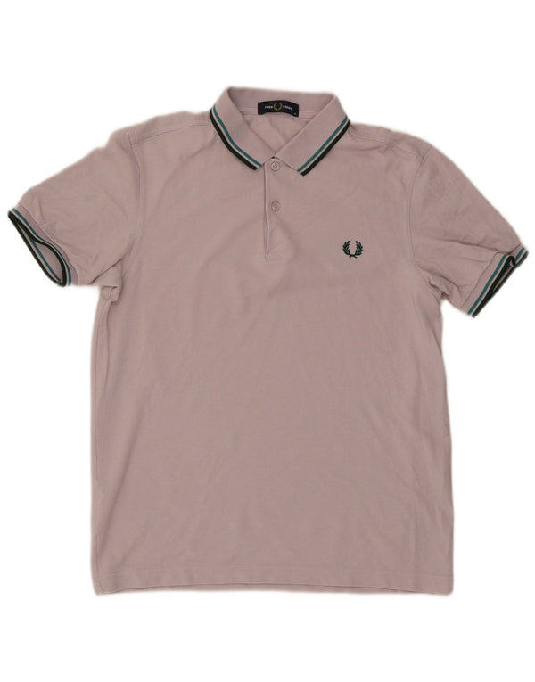 Polo da uomo Fred Perry in cotone a righe rosa medio
