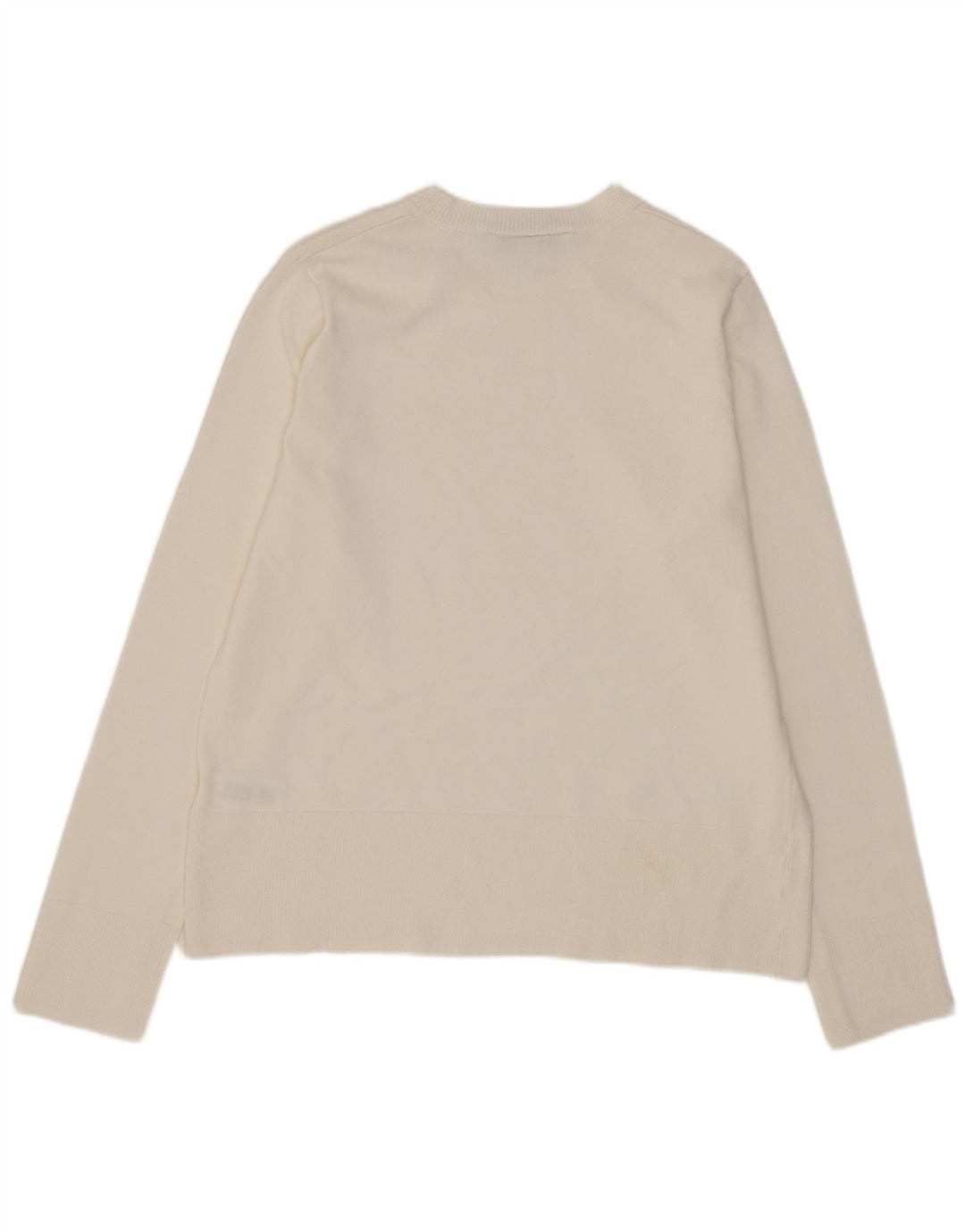 Maglione girocollo da donna Zara UK 10 piccolo in viscosa bianca