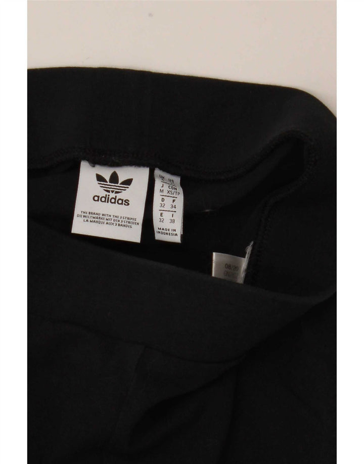 Leggings grafici da donna Adidas UK 8 piccoli neri