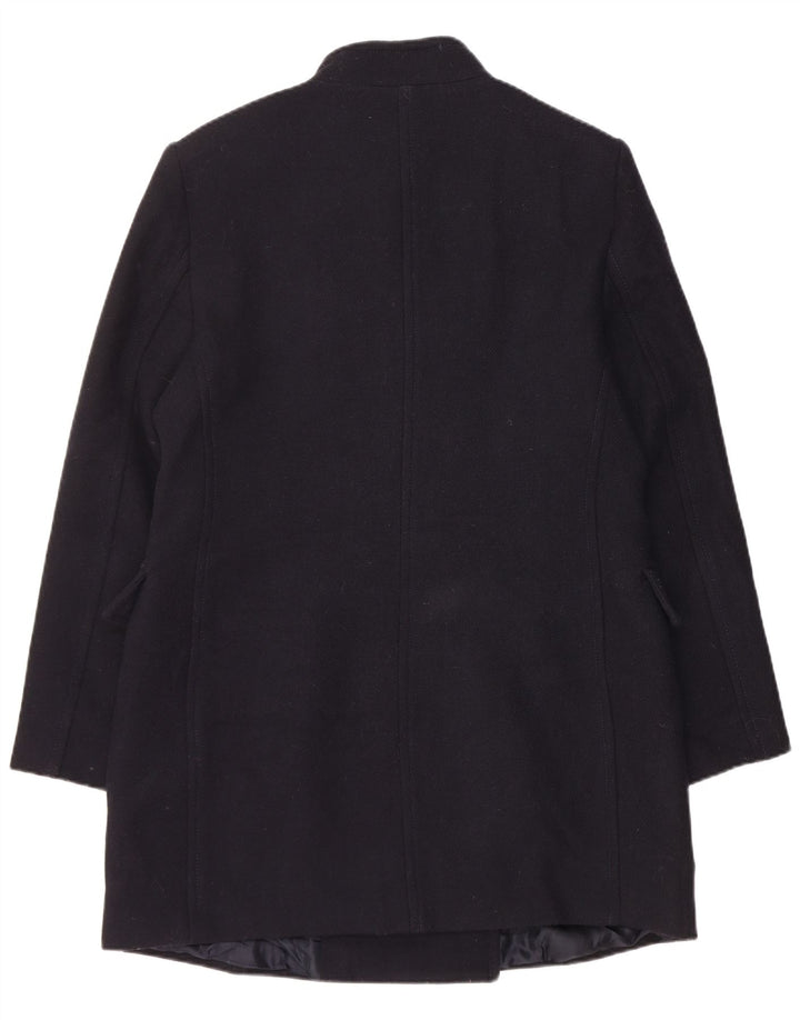 Cappotto doppiopetto da donna Zara UK 18 XL Lana blu navy