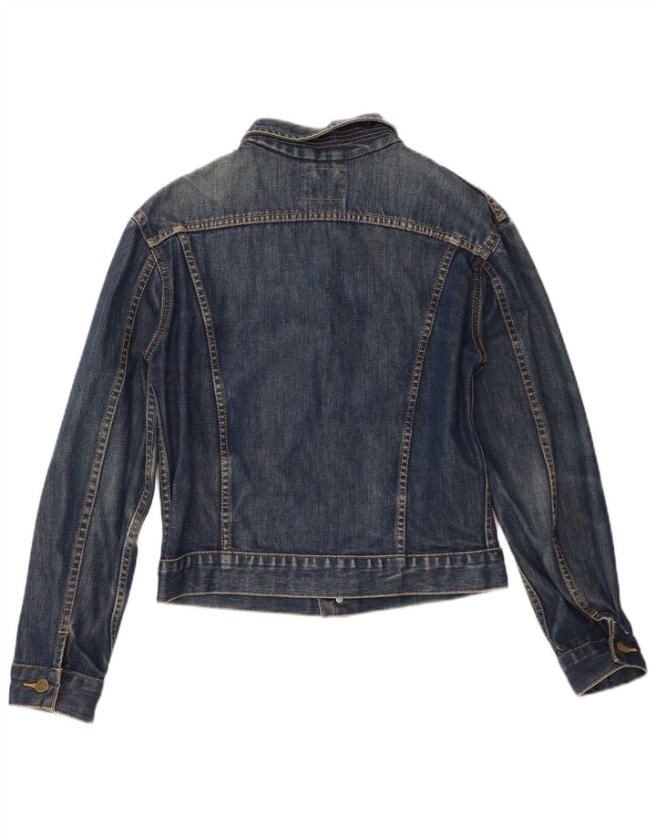 Giacca di jeans da donna Lee UK 14 grande cotone blu