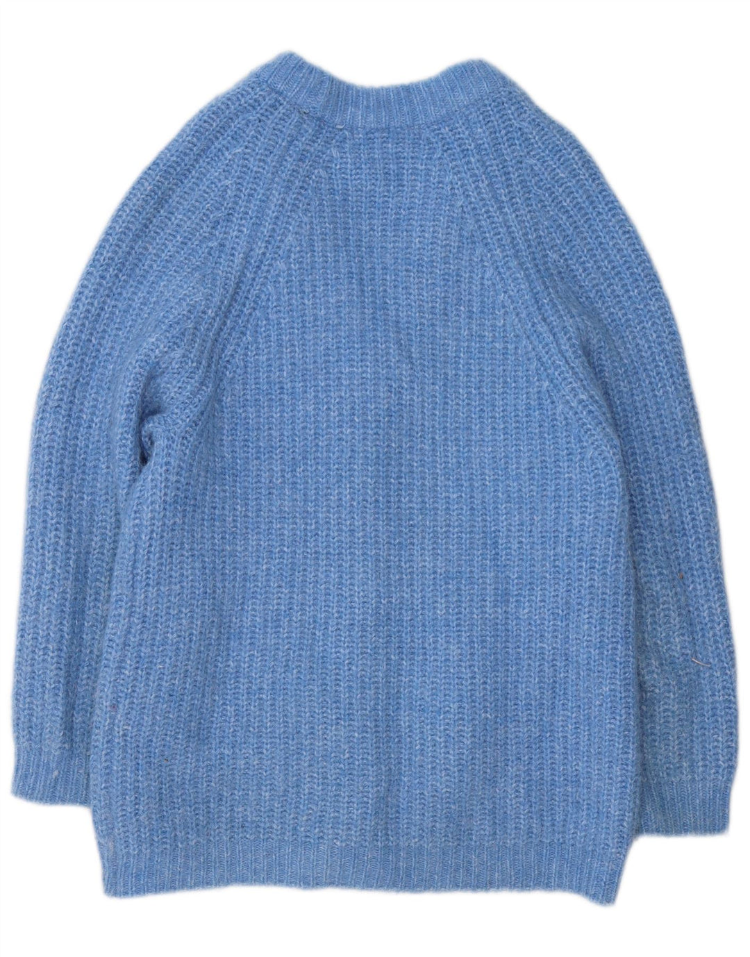 Maglione cardigan da donna Zara UK 10 piccolo poliestere screziato blu