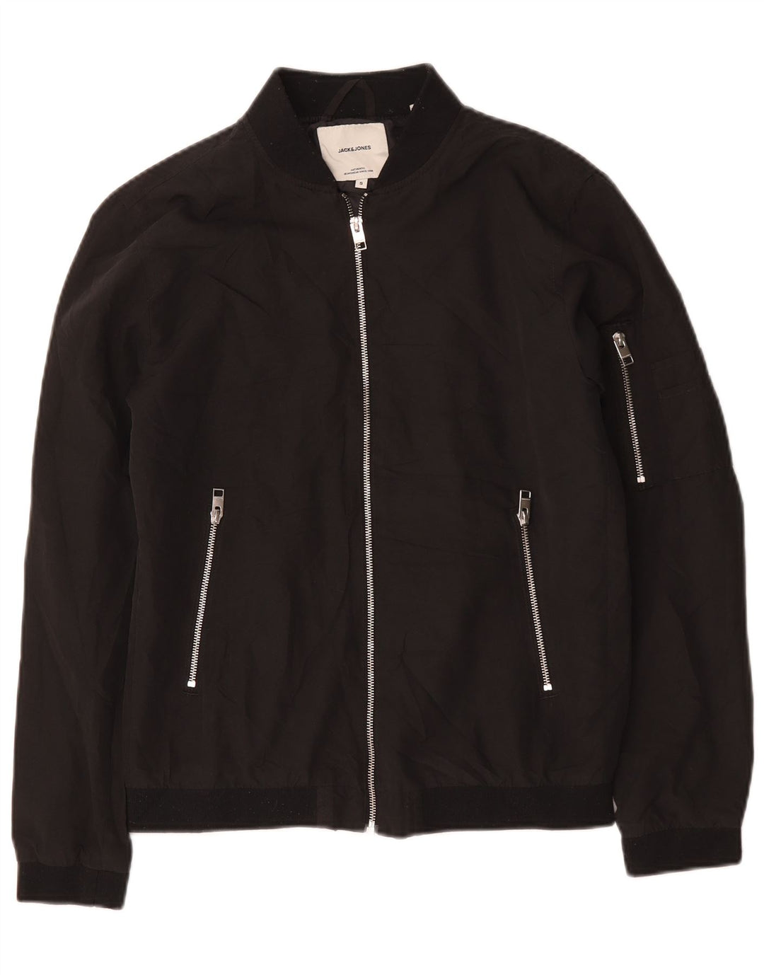 Giubbotto bomber da uomo Jack & Jones UK 36 piccolo poliestere nero