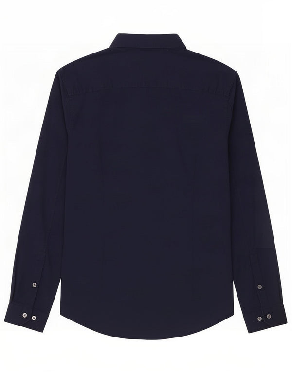Camicia slim fit da uomo Tommy Hilfiger piccola in cotone blu navy