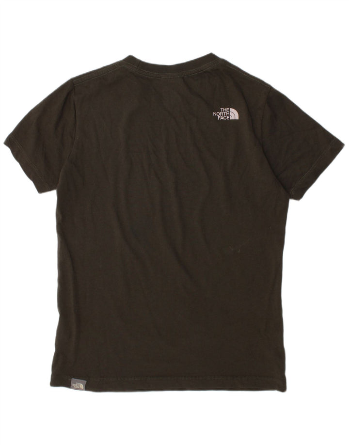 THE NORTH FACE Boys T-Shirt Top 9-10 Years Medium Green Cotton