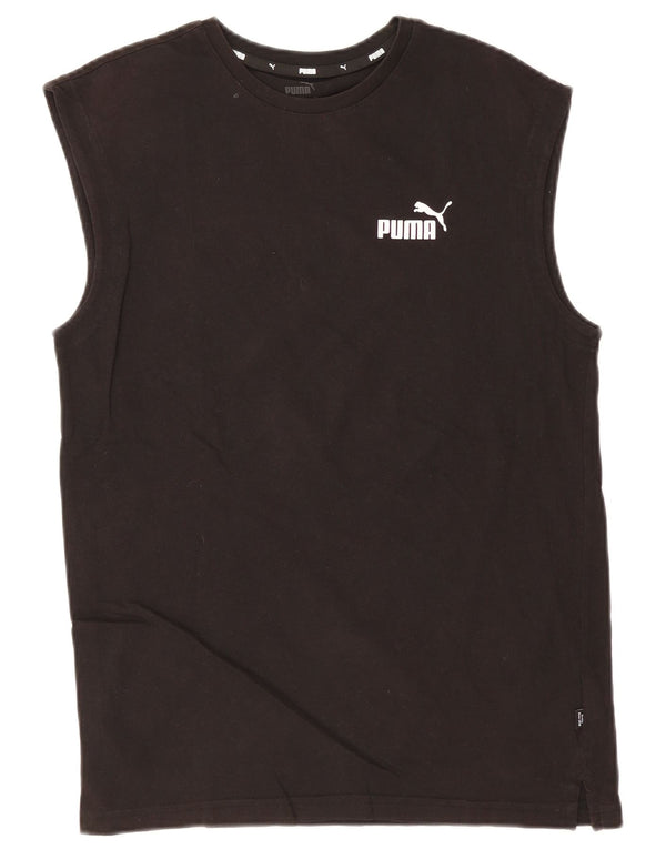 Canotta da uomo Puma Small in cotone nero