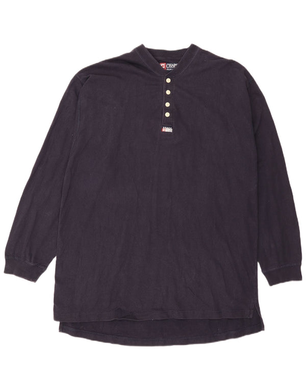 Top da uomo a maniche lunghe Chaps 2XL cotone blu navy