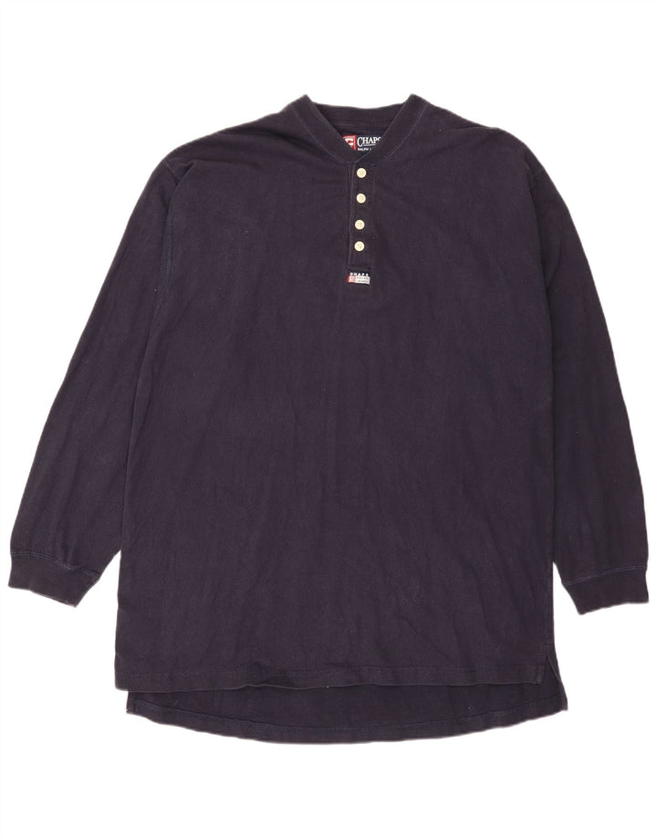 Top da uomo a maniche lunghe Chaps 2XL cotone blu navy
