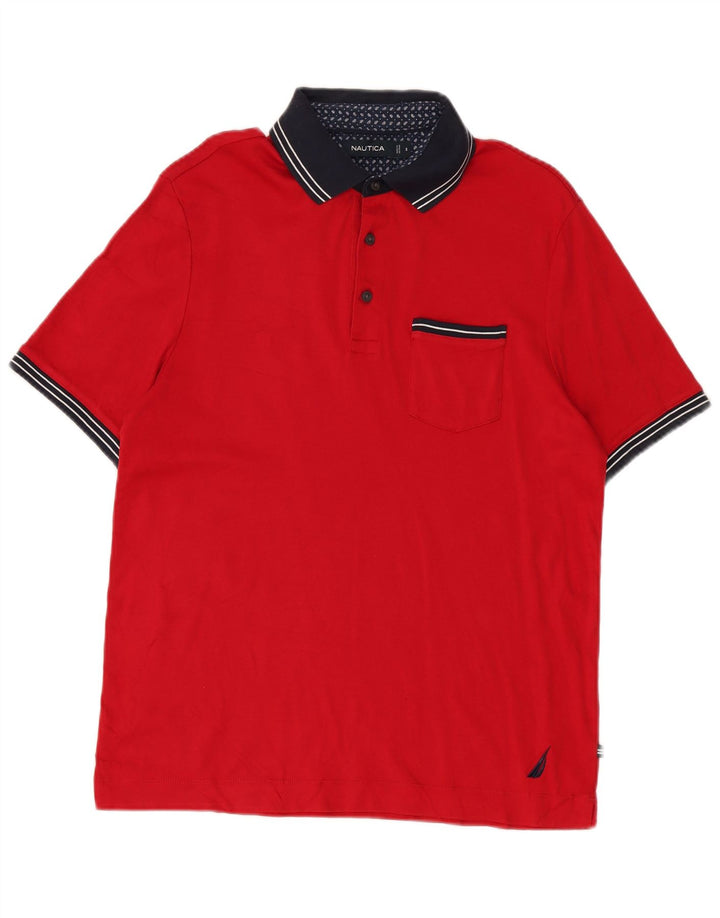 Polo da uomo Nautica piccola rossa color block