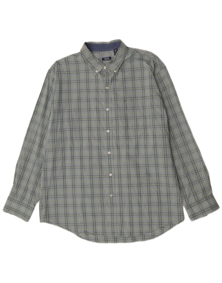Camicia Izod da uomo vestibilità regolare 2XL cotone a quadri verde