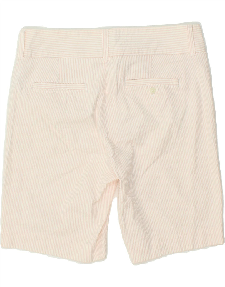 J. CREW Womens Chino Shorts US 6 Medium W30  White Pinstripe Cotton Vintage J. Crew and Second-Hand J. Crew from Messina Hembry 