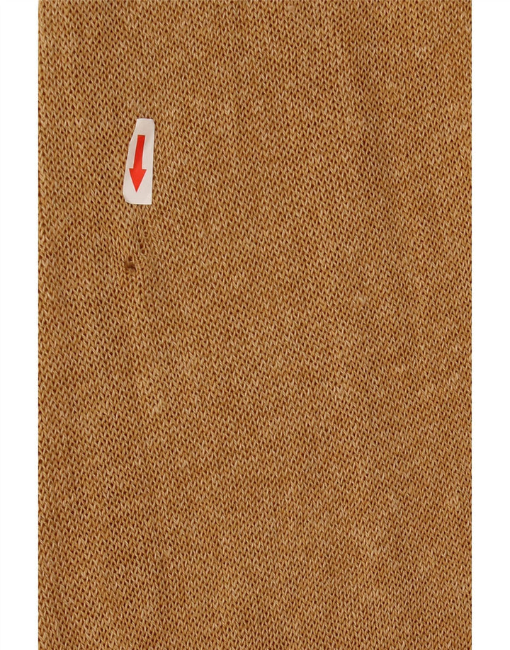 Abito maglione maxi senza maniche da donna Zara UK 12 Poliestere beige medio