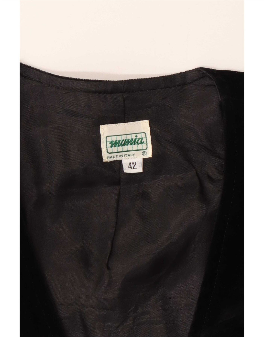 Giacca bolero vintage da donna doppio petto in velluto IT 42 media nera