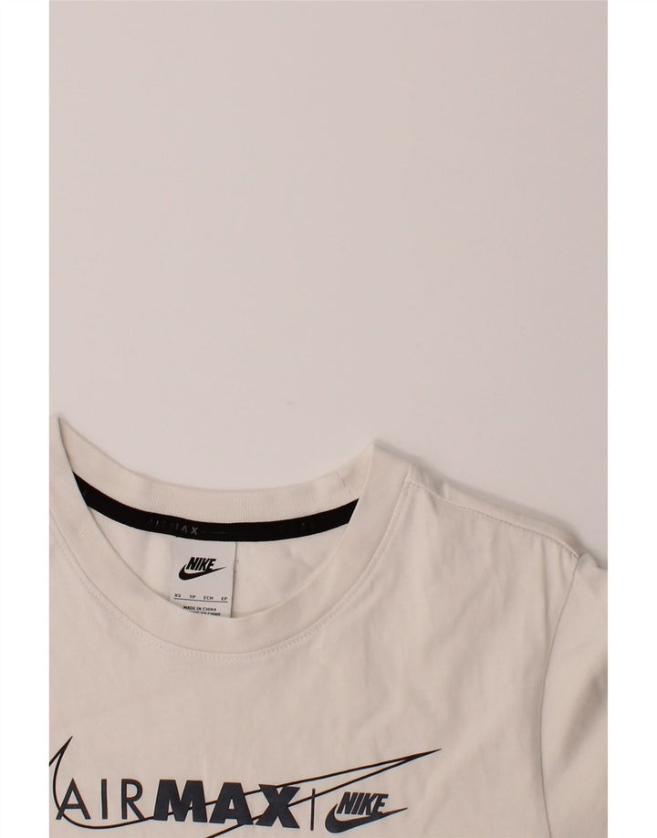 NIKE Mens Graphic T-Shirt Top XS White Cotton Vintage Nike and Second-Hand Nike from Messina Hembry 